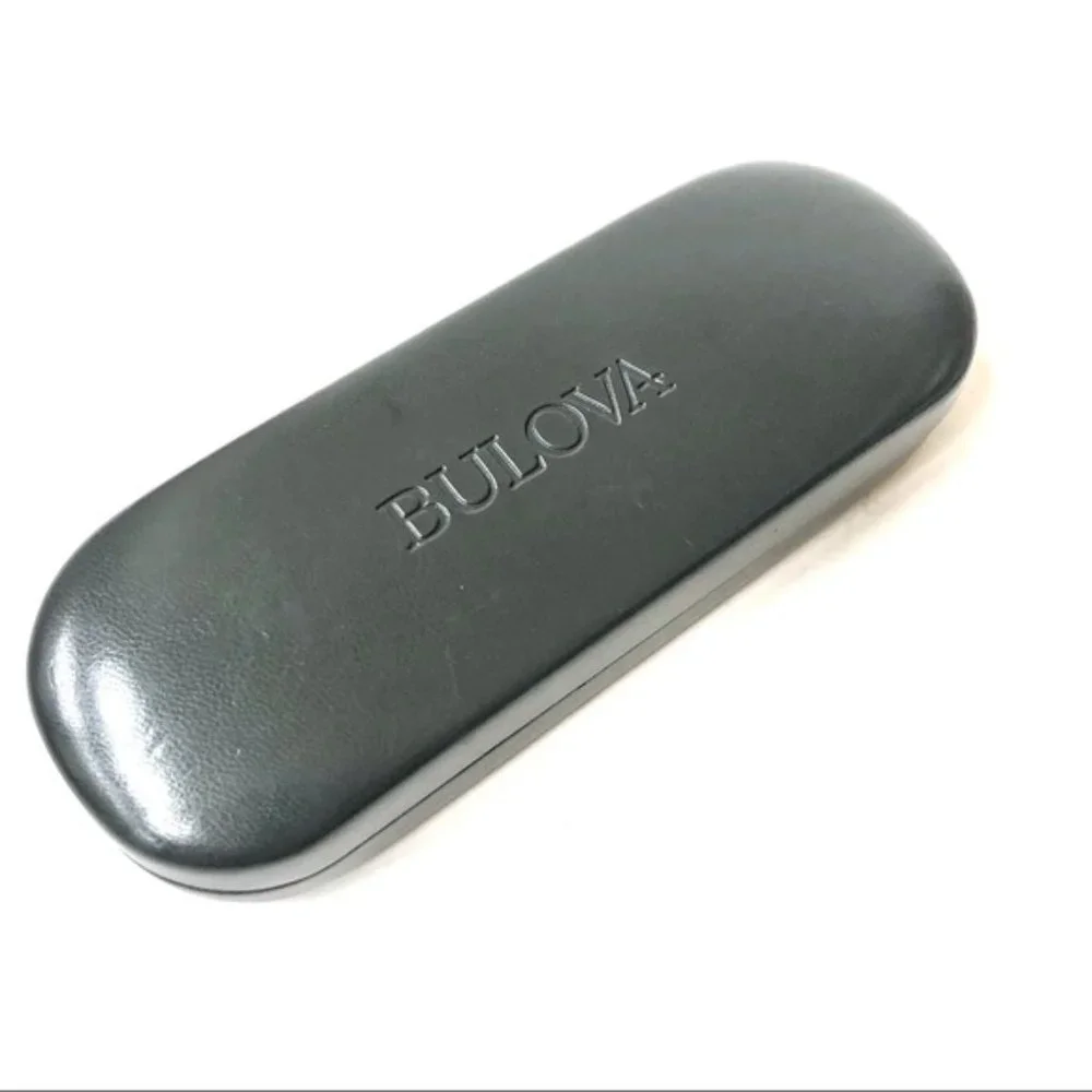 Bulova Grey Hard Glasses Clamshell Case EUC